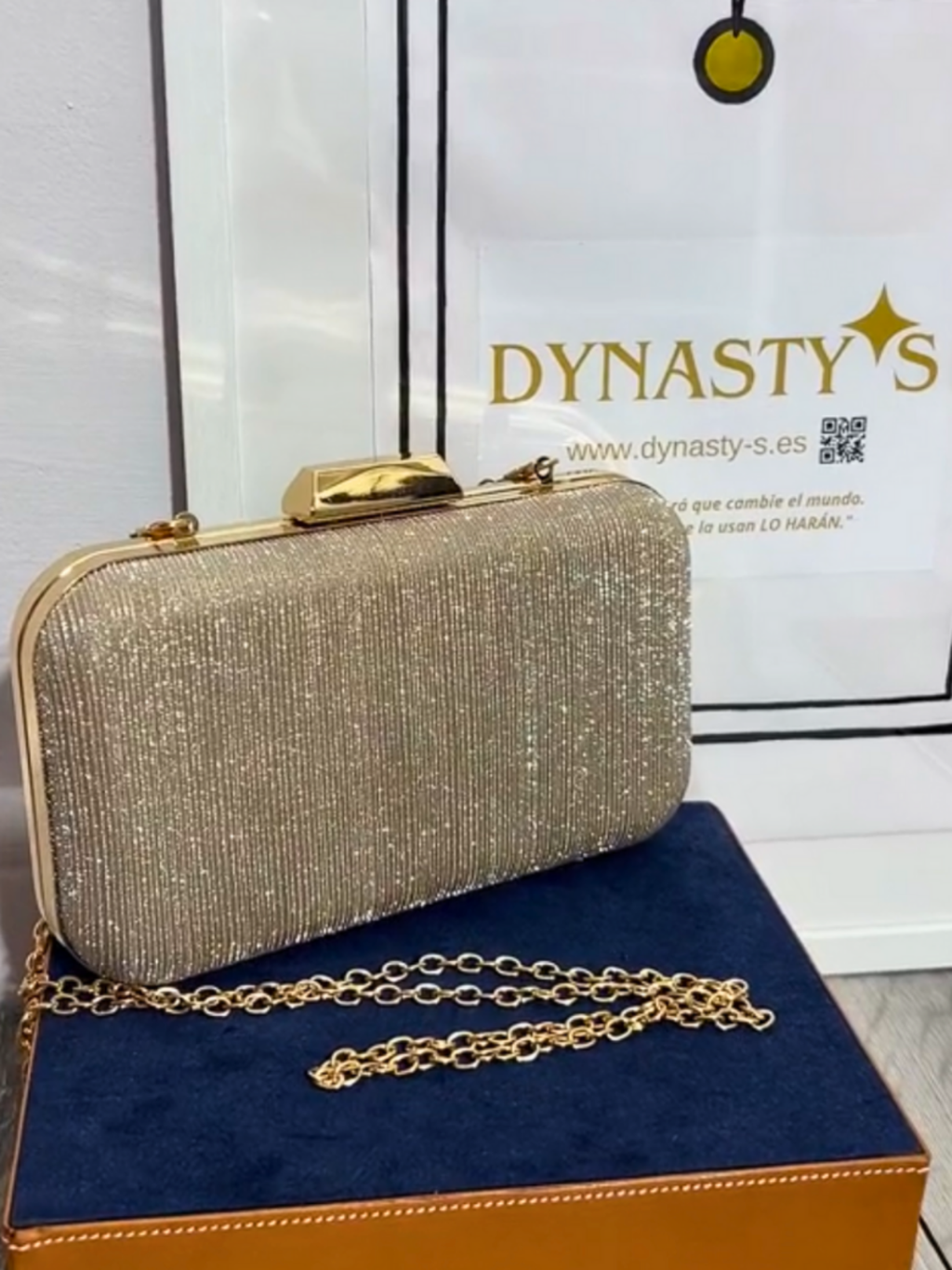 CLUTCH DESTELLO DORADO